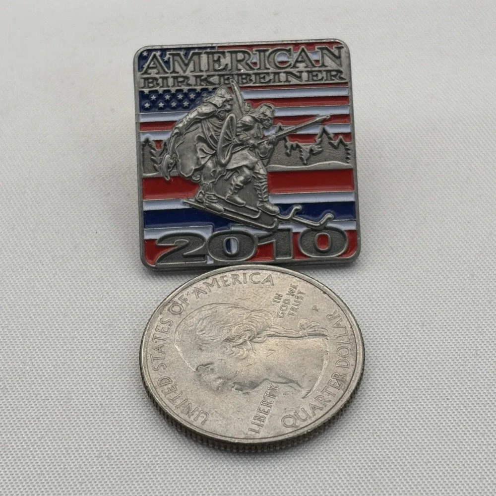 2010 American Birkebeiner Cross Country Skiing Race Lapel Hat Pin